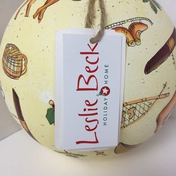 𝅺leslie Beck Holiday Home Large Ball Bulb Ornament - Picture 2 of 9